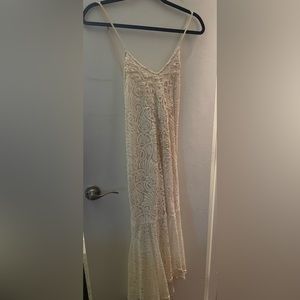 Cream colored lace dress